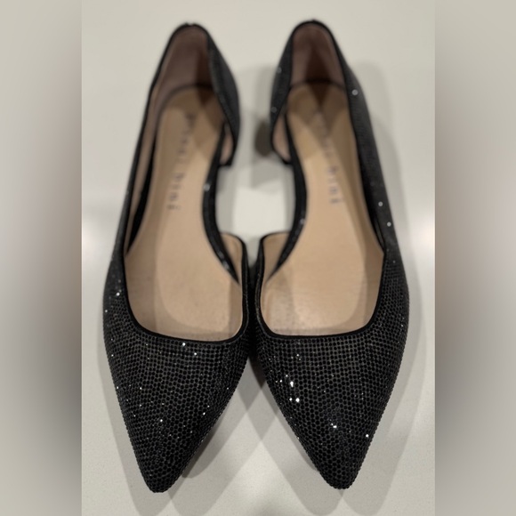 Gianni Bini Black Sparkle Flats - Picture 1 of 5